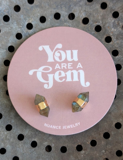 Double Point Gemstone Posts