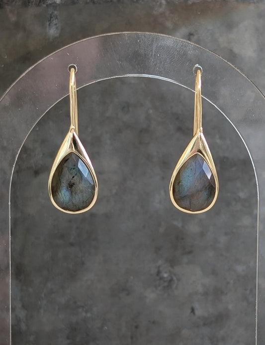 Labradorite Raindrop Earrings