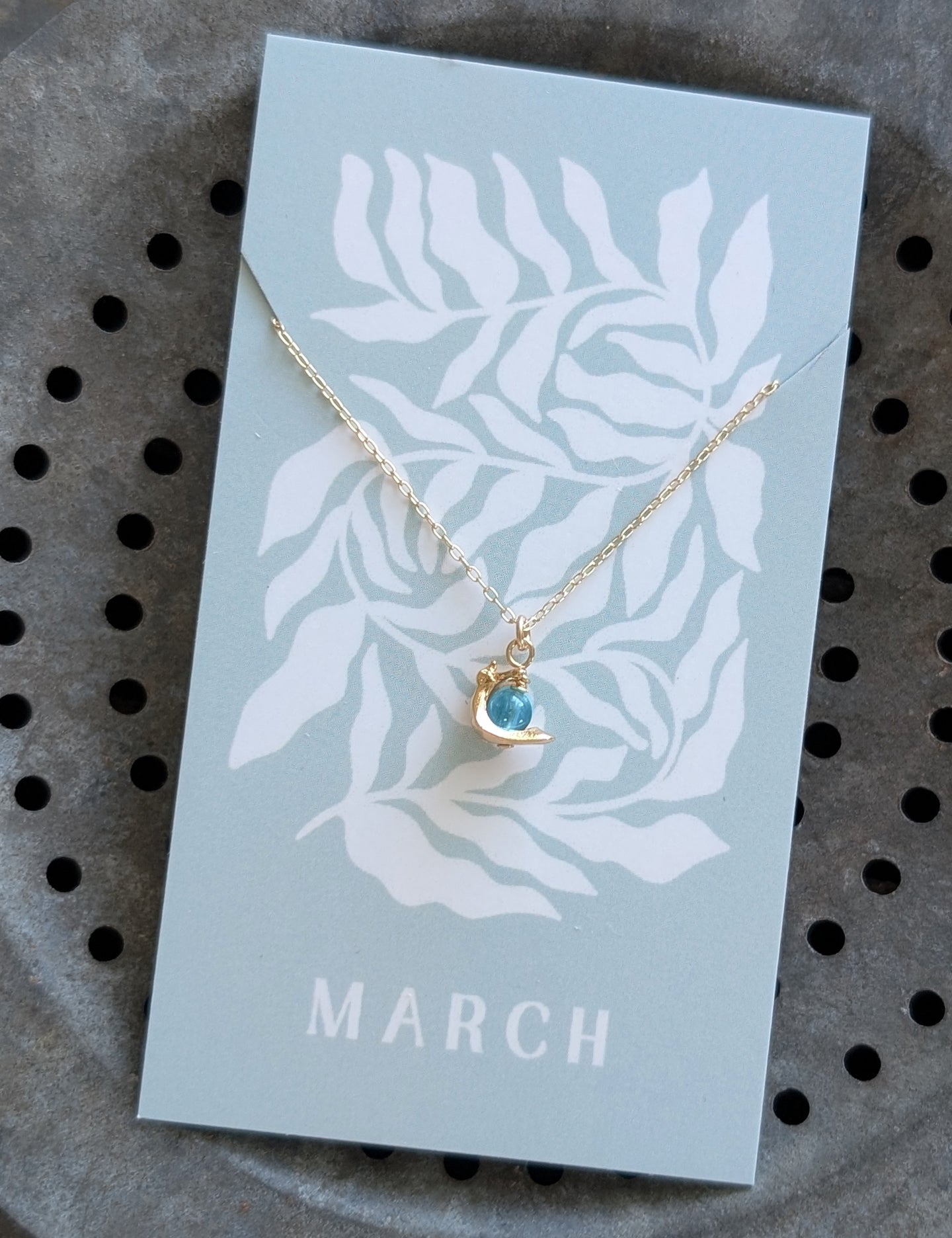 Snail Birthstone Necklace