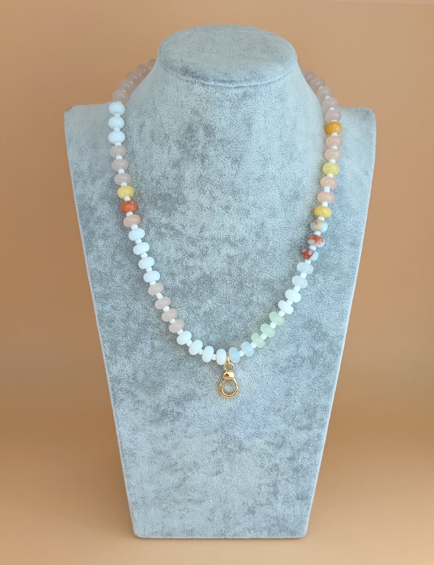 Rainbow Bead Charm Necklace Holder