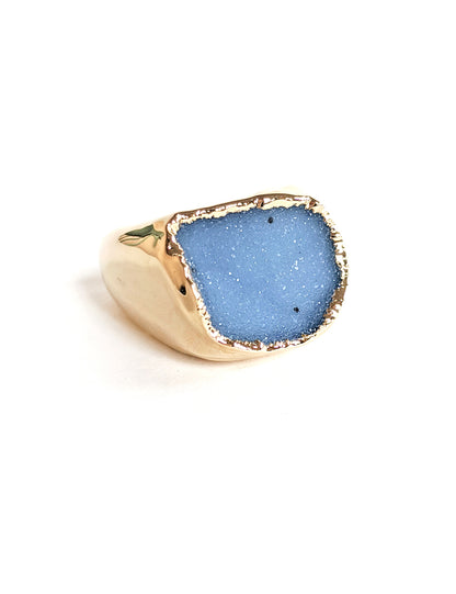 Gold Druzy Ring