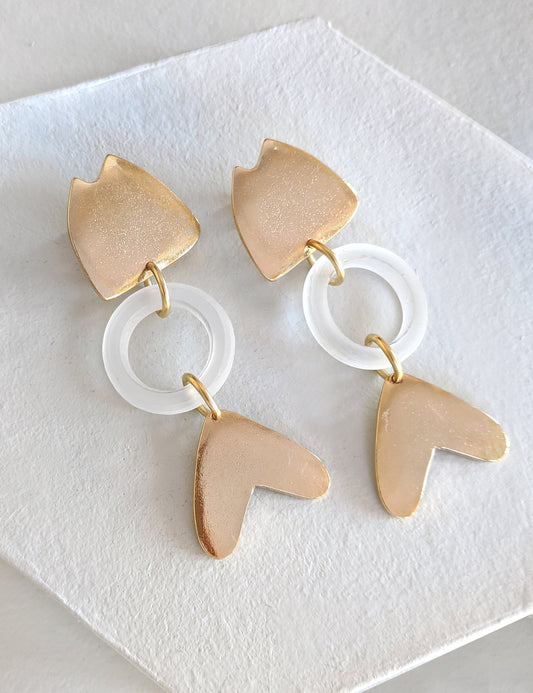 Fish Cutout Earring - Glass